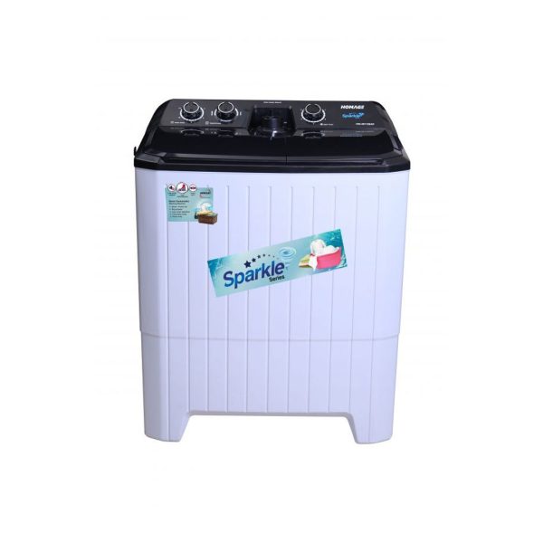 Homage HW-49102-Glass Plastic Grey Washing Machine